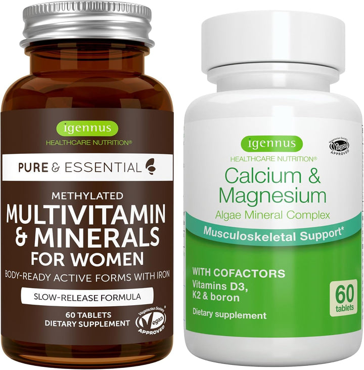 Multivitamínico y minerales para mujeres + paquete vegano de comple...