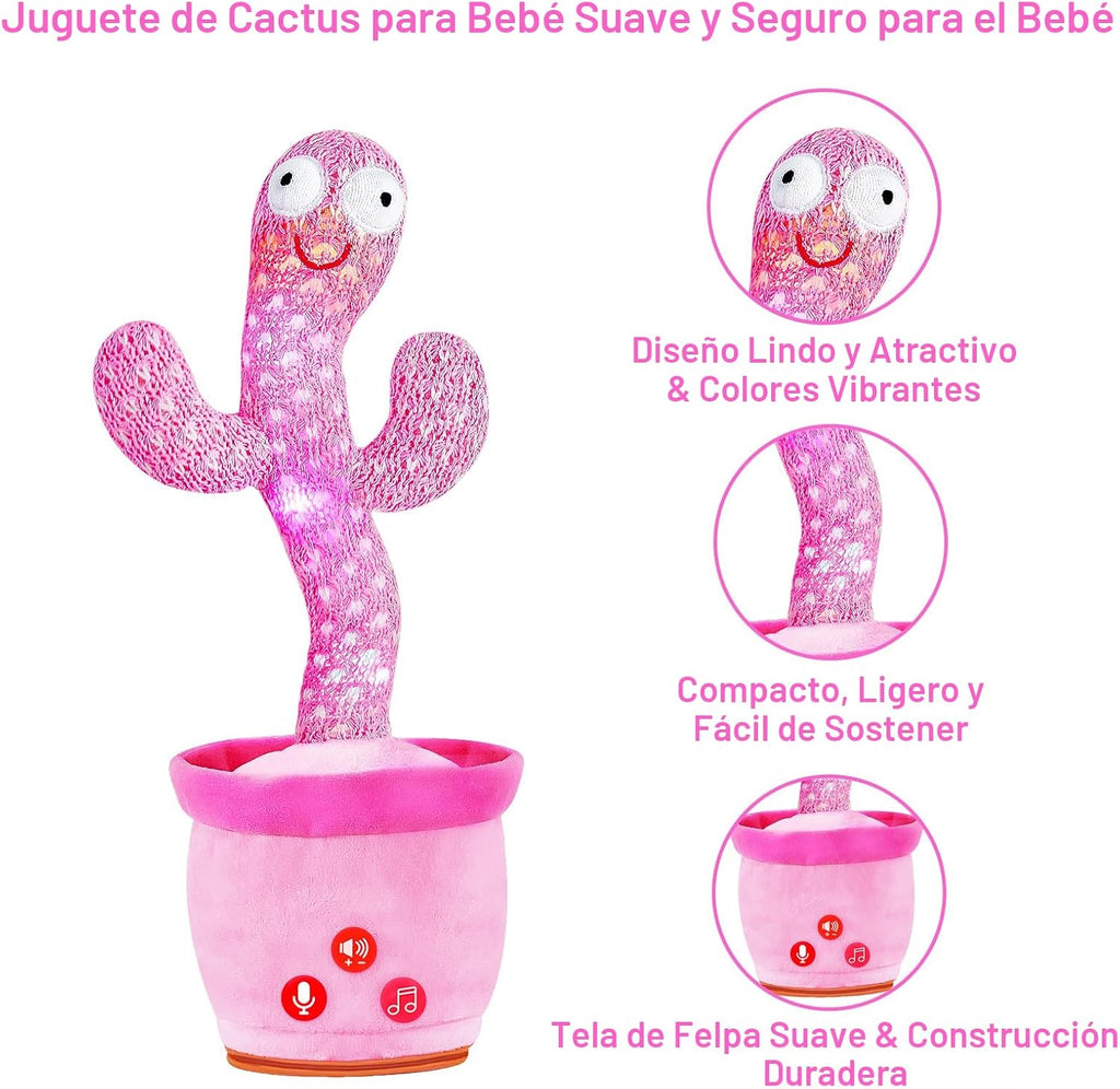 River Mill Juguete recargable de cactus que habla bailando, juguete...