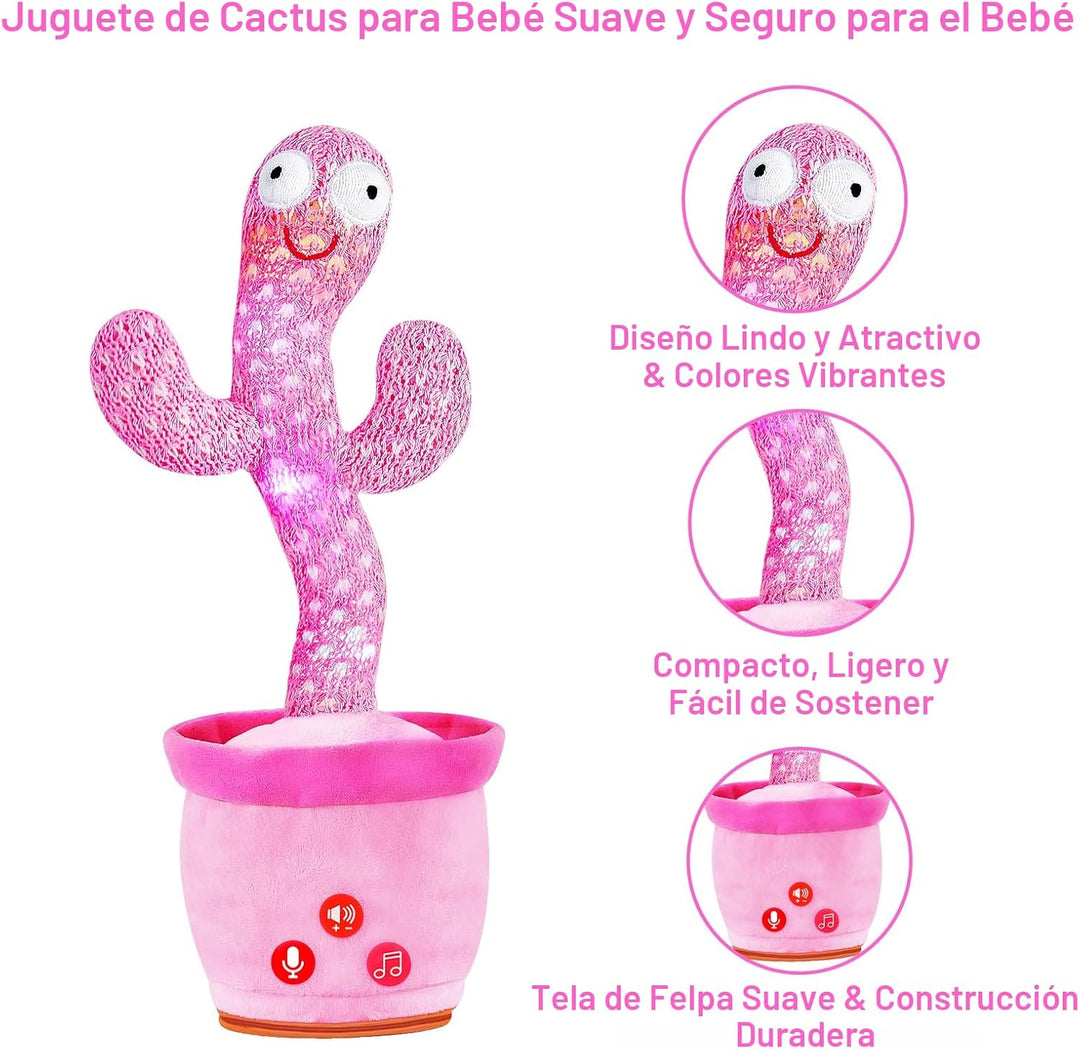 River Mill Juguete recargable de cactus que habla bailando, juguete...