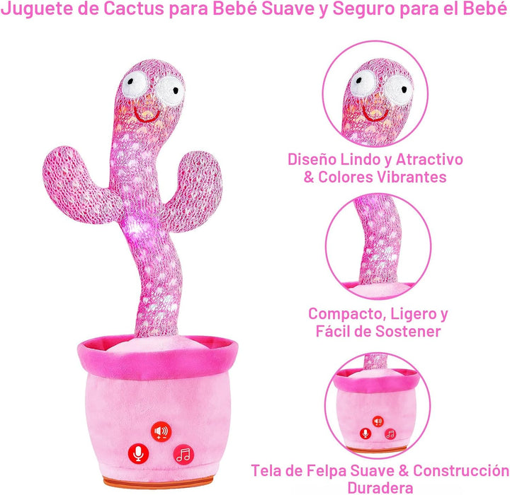 River Mill Juguete recargable de cactus que habla bailando, juguete...