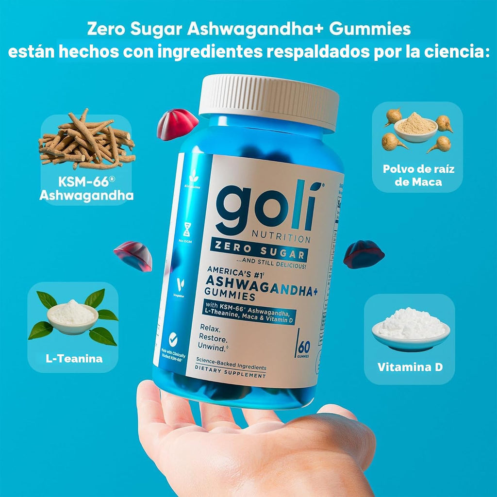 Goli Zero Sugar Trio - El Primer 3-en-1 Pre, Post, Probiótico del Mundo, 180 unidades