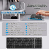 SHUNJINRUN Ratón inalámbrico silencioso compacto ultrafino ComboIro...