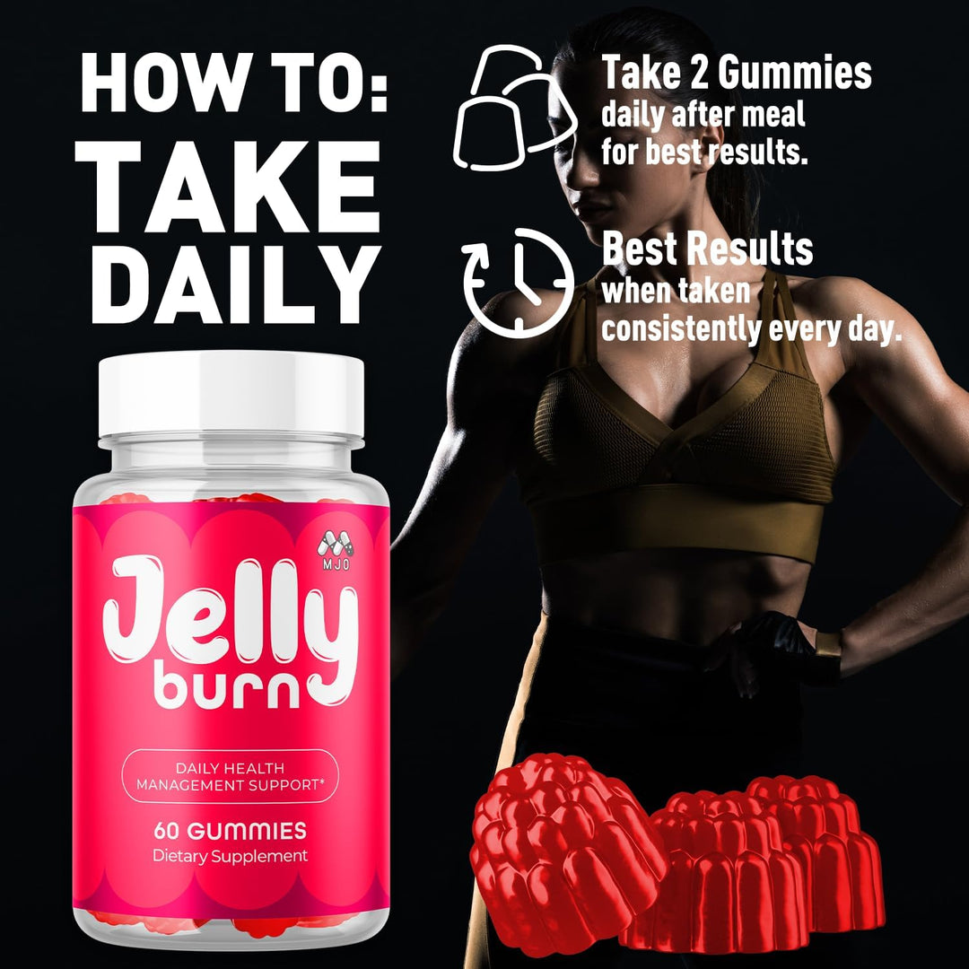 Paquete de 2 gomitas Jelly Burn, gomitas oficiales JellyBurn con in...