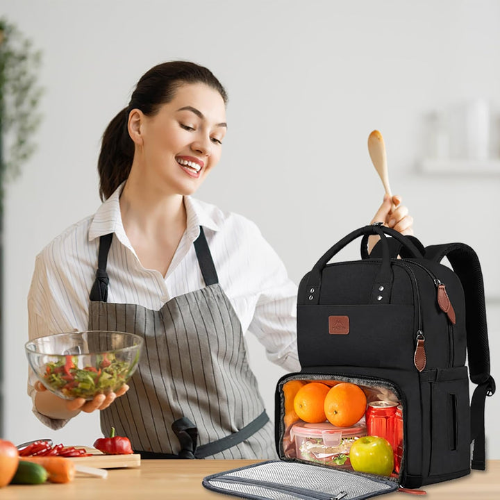 MATEIN Mochila de almuerzo de 17 pulgadas, lonchera extra grande co...