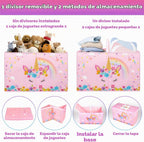 Gran Caja de Juguetes, Organizador de Almacenamiento Resistente para Niños, 25" x 13" x 16"