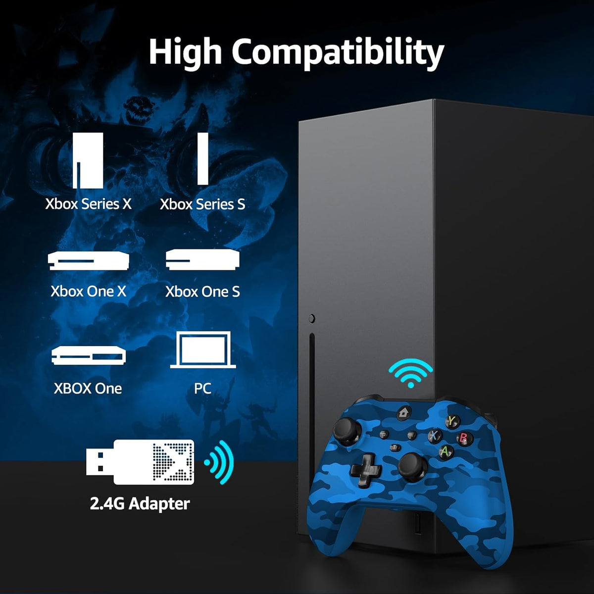 GMVOX Wireless Controller for X-BOX, Gaming Controller Support Turb...