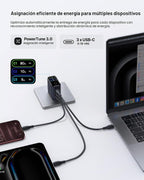 Baseus PicoGo Pro AH22 Cargador USB C de 100 W de carga rápida con pantalla