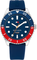 Tommy Hilfiger Reloj Bold para Hombres, Inspirado en Buceo – Movimiento Cuartz 3H, Caja de Acero Inoxidable y Aluminio, Bisel Deportivo de Aluminio – Regalo Aventura para Él