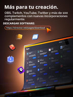 S15 Controlador de Stream, Lector de 15 Teclas LCD, Blanco