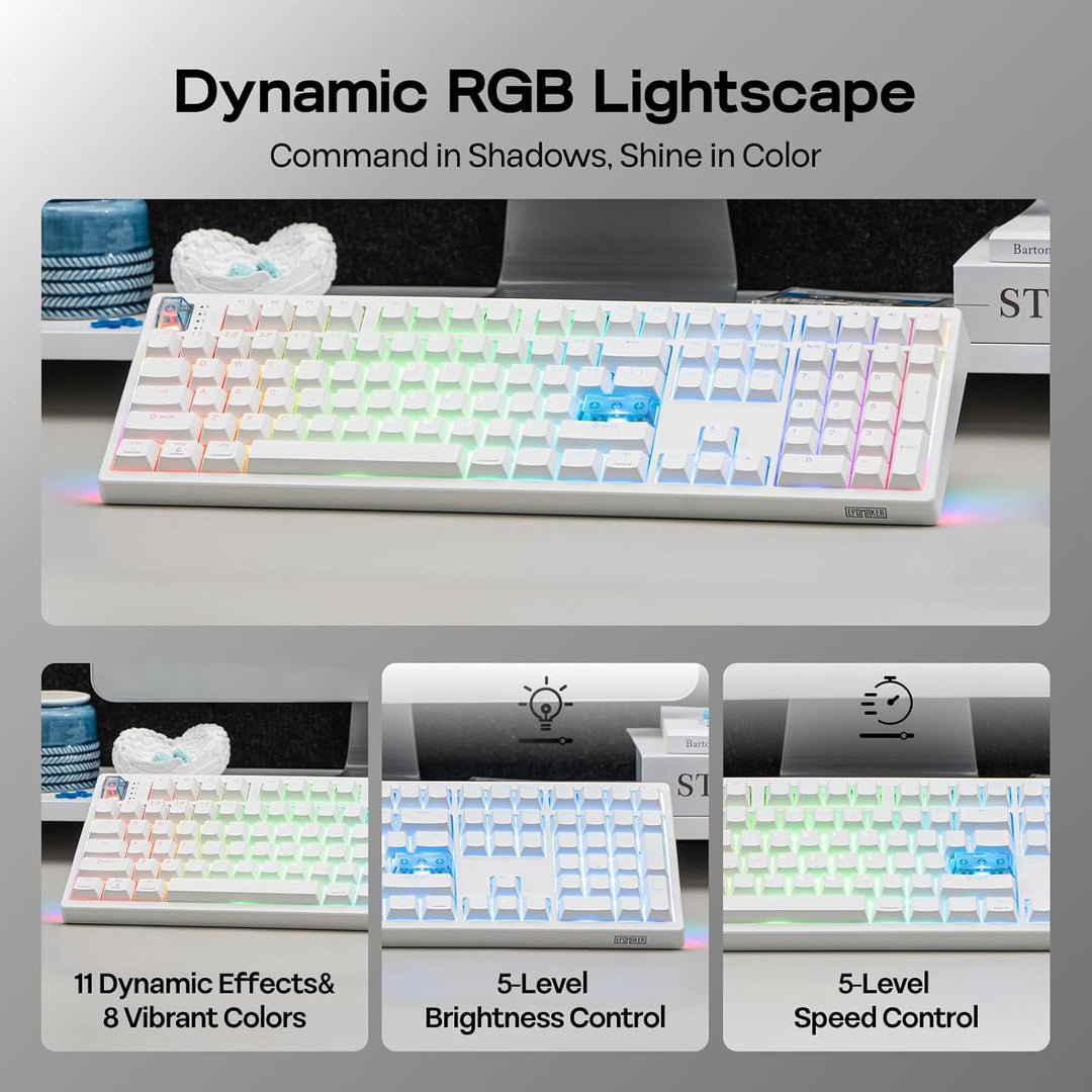 EPOMAKER HE108 Wireless Gaming Keyboard, 8K Polling &amp; 10000mAh,...