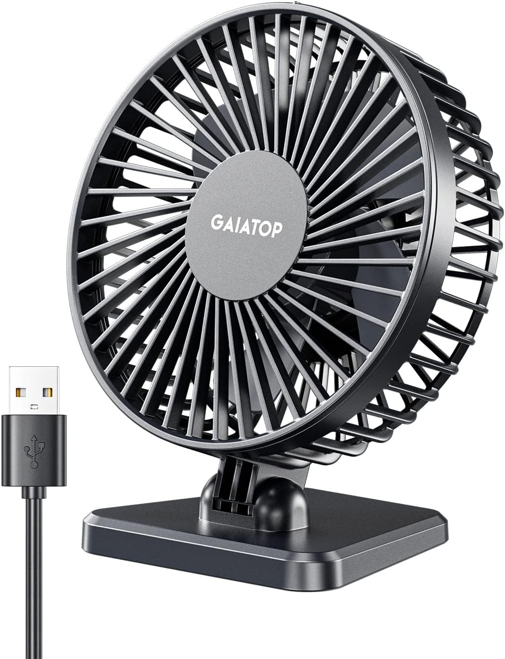 Gaiatop - Ventilador de escritorio USB, pequeño pero potente, perso...