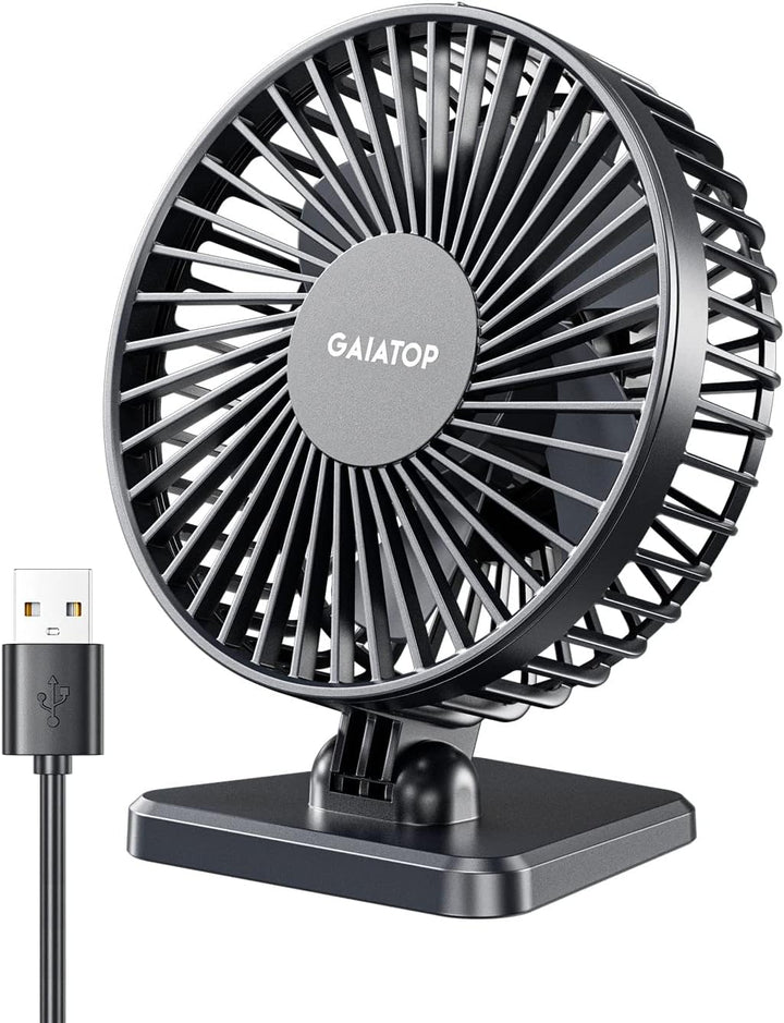 Gaiatop - Ventilador de escritorio USB, pequeño pero potente, perso...