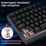 HUO JI Teclado mecánico para juegos con cable, 17 modos retroilumin...