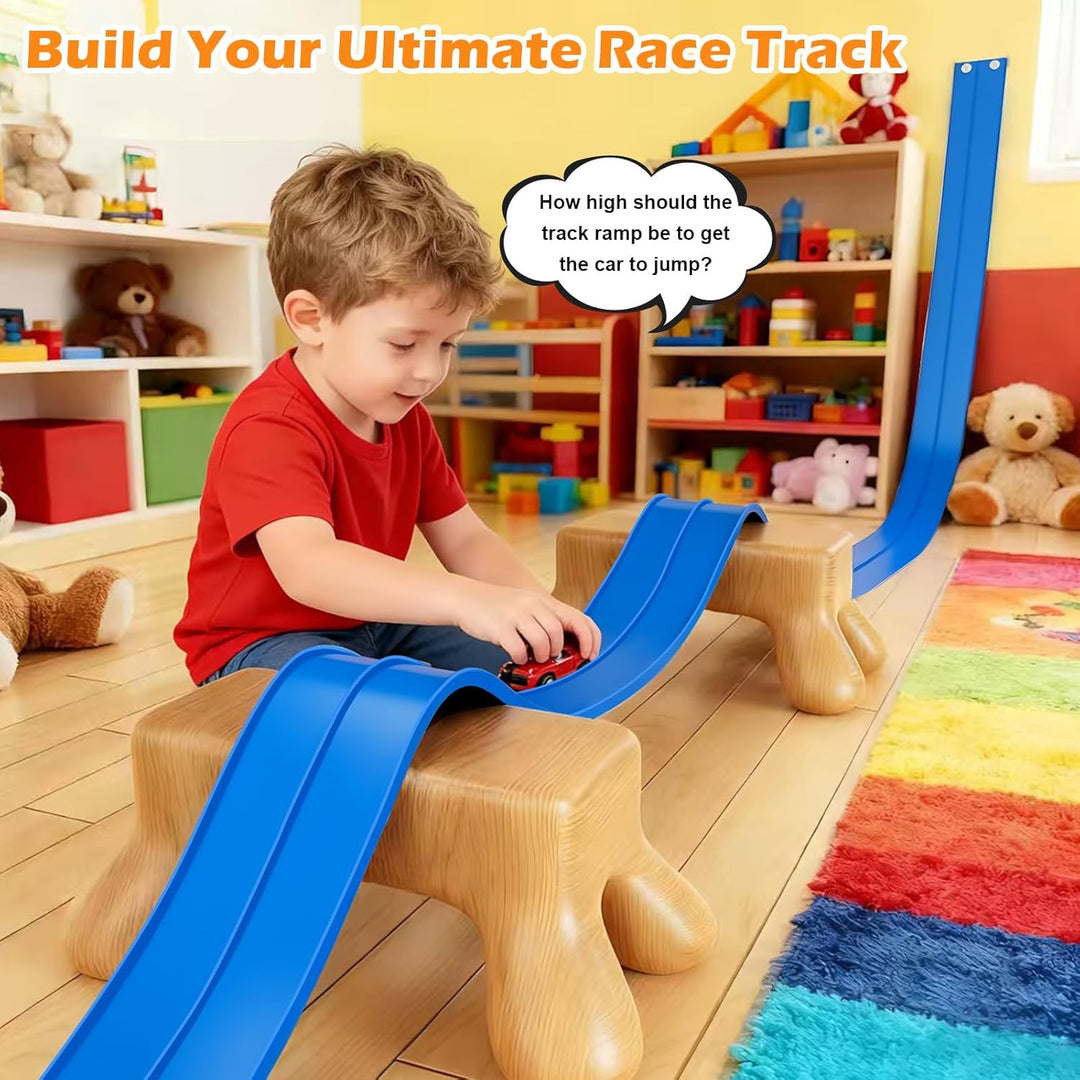 Pista de carreras flexible para niños, juego de iniciación de 15 pi...