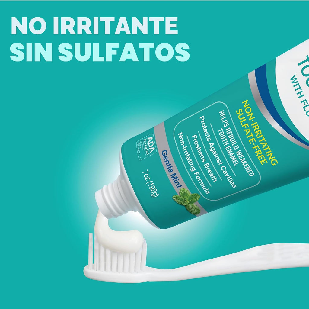 CloSYS Pasta dental con flúor, 7 onzas (Paquete de 2) Menta suave