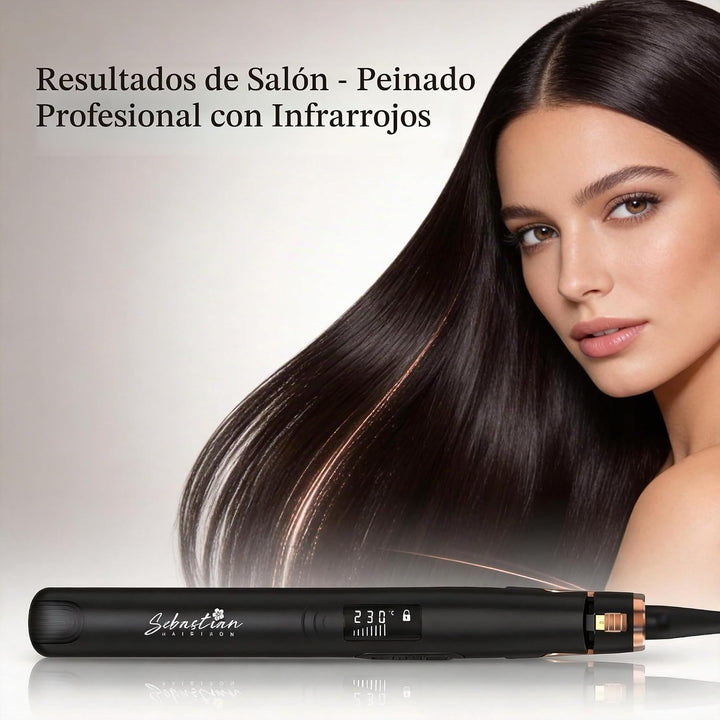 Plancha de pelo y rizador 2 en 1 \u2013 Placas delgadas de cerámica...