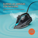 Pursteam Plancha de Vapor para Ropa 1700W con Suela Autolimpiante Antiadherente de Acero Inoxidable, Apagado Automático, Antigoteo