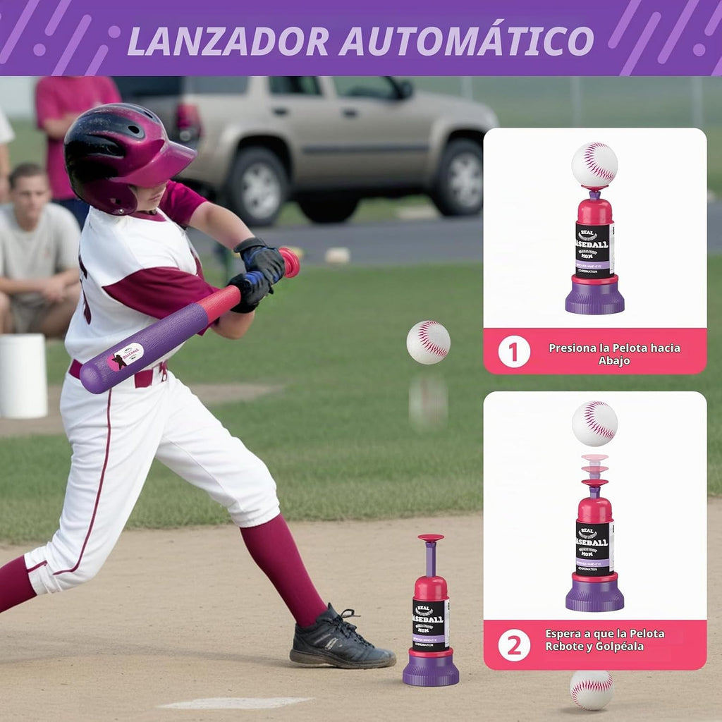 QDRAGON Juego de pelota 4 en 1 para niños de 3 a 5 años con juego de pelota