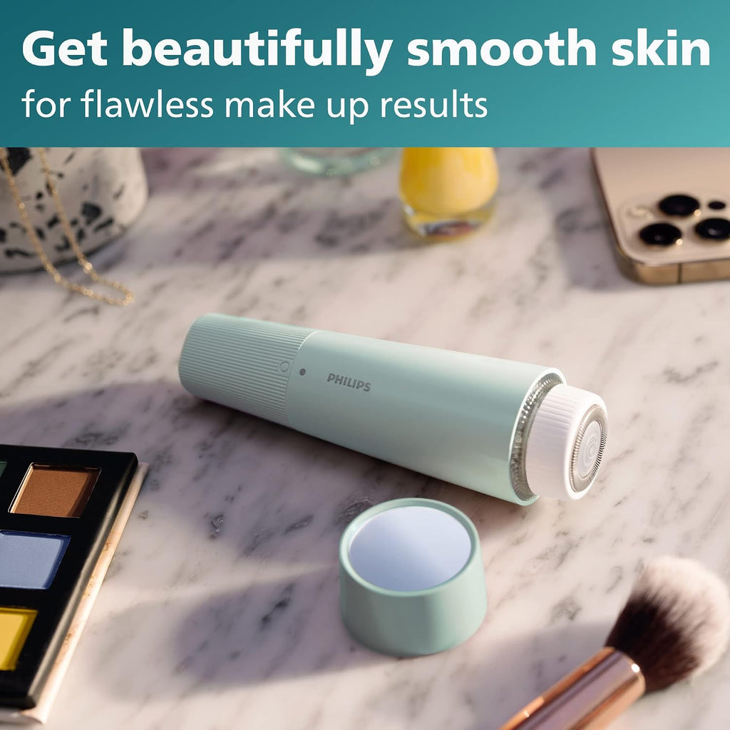 Philips Beauty Serie 5000 - Afeitadora eléctrica y peluquera personal para mujer, inalámbrica y compacta, cabeza hipoalergénica, depilación suave y rápida, fácil retoques, verde menta, BRR474/00