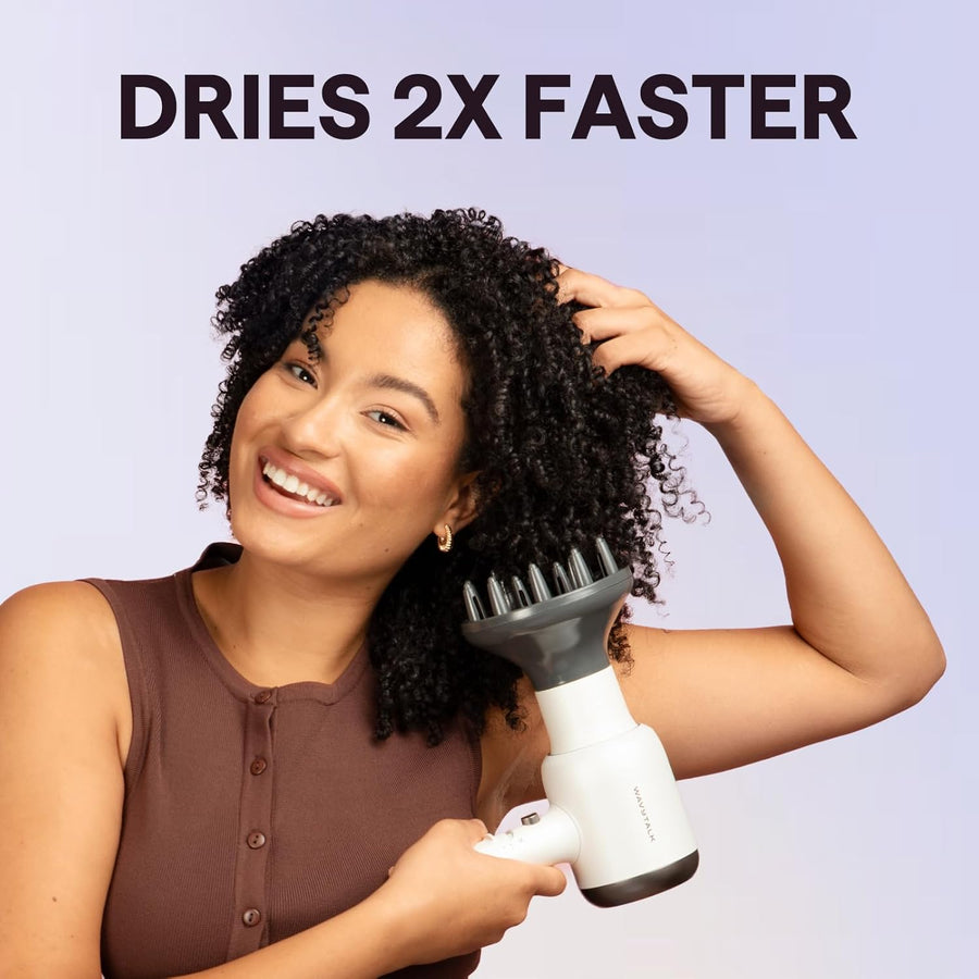 Wavytalk - Secador de pelo iónico con difusor para cabello rizado;...