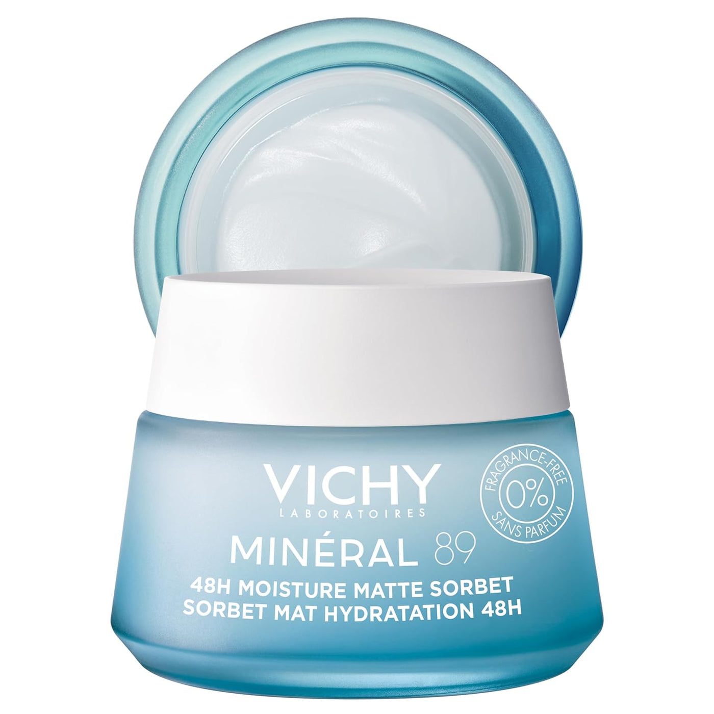 Vichy Mineral 89 Fragrance Free Cream, Moisture Boosting Cream with...