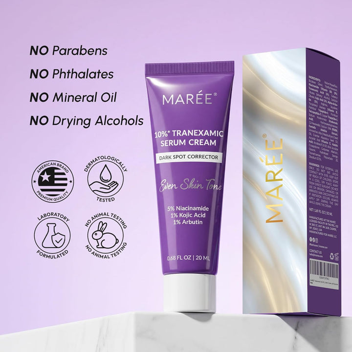 MAREE Crema de suero tranexámico al 10% - Crema de alfa arbutina co...