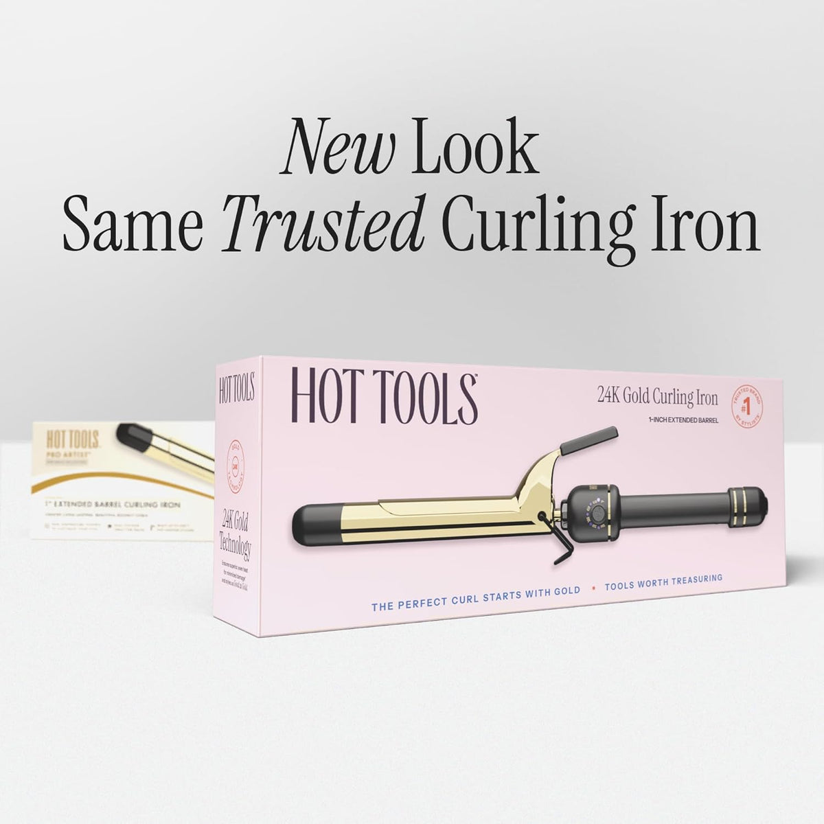 HOT Tools Rizador profesional de oro de 24 quilates de barril exten...