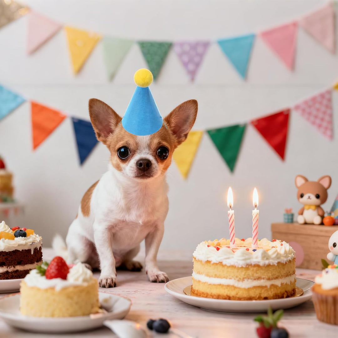 6 sombreros de cumpleaños pequeños para animales de