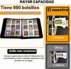 Carpeta comercial compatible con tarjetas Lorcana de 990 bolsillos, tarjetero coleccionable para MTG y otras tarjetas comerciales TCG con 55 fundas (LOR-6)