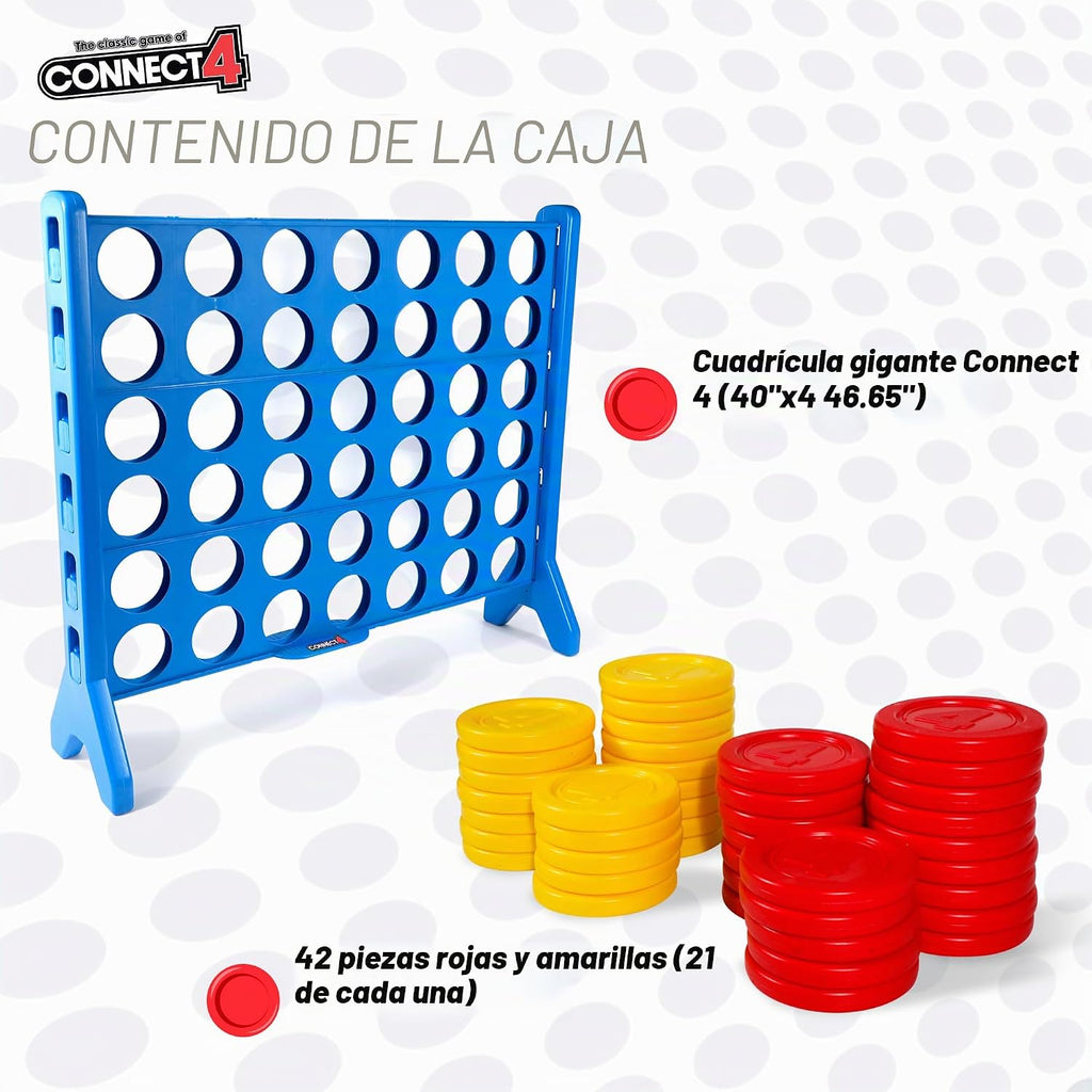 Connect 4 Giant Edition - Juego de 4 pies Jumbo Classic Four en--Row
