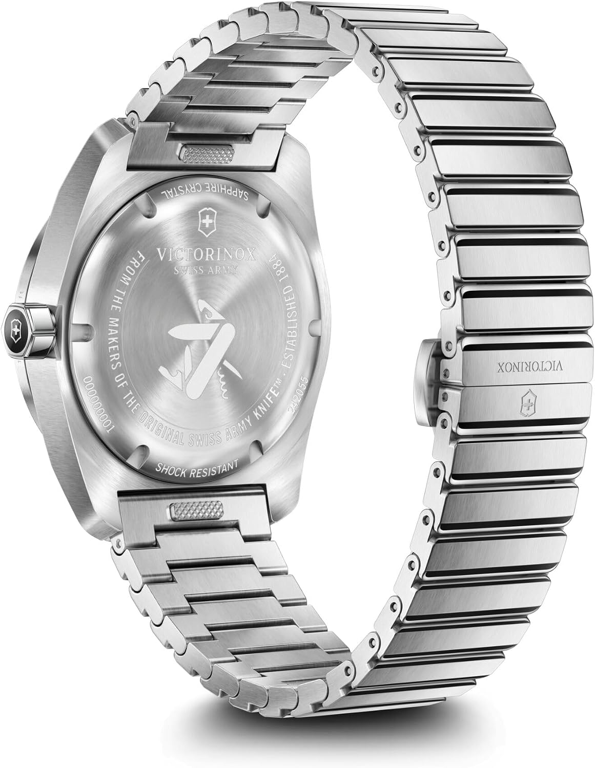 Reloj Victorinox Concept One Solar esfera negra correa de caucho 39mm