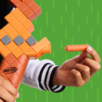 Nerf Minecraft Arco Lanzador de Dardos, Cebado con Cuerda de Retroceso, 8 Dardos N1 Compatible Solo con Lanzadores de Dardos N1, Edades 8+