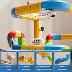 Electric Train Set para Kids 52PCS, 3D Gravity-Defying Flexible Cube Race Track Toy Railroad Block Kit para Kid Educational Stem Train Toys Gift para Boys&Girls 3 4 5 6 7 8 Years Old