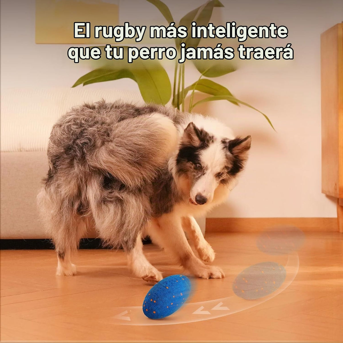 Cheerble Juguete interactivo inteligente para perros, rugby malvado, juguete chirriante para perro, movimiento automático, rebote y giro, material de E-TPU, juguete de búsqueda rebotante para uso en interiores y exteriores y perros pequeños a grandes