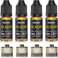 Kit de Accesorios de Sabor Culinario para Pistola de Humo - Añade Sabor a Bebidas de Cóctel y Alimentos Ahumados - 4x10ml de Aceites de Aroma de Nogal y 4 Envases (SaborNogal)