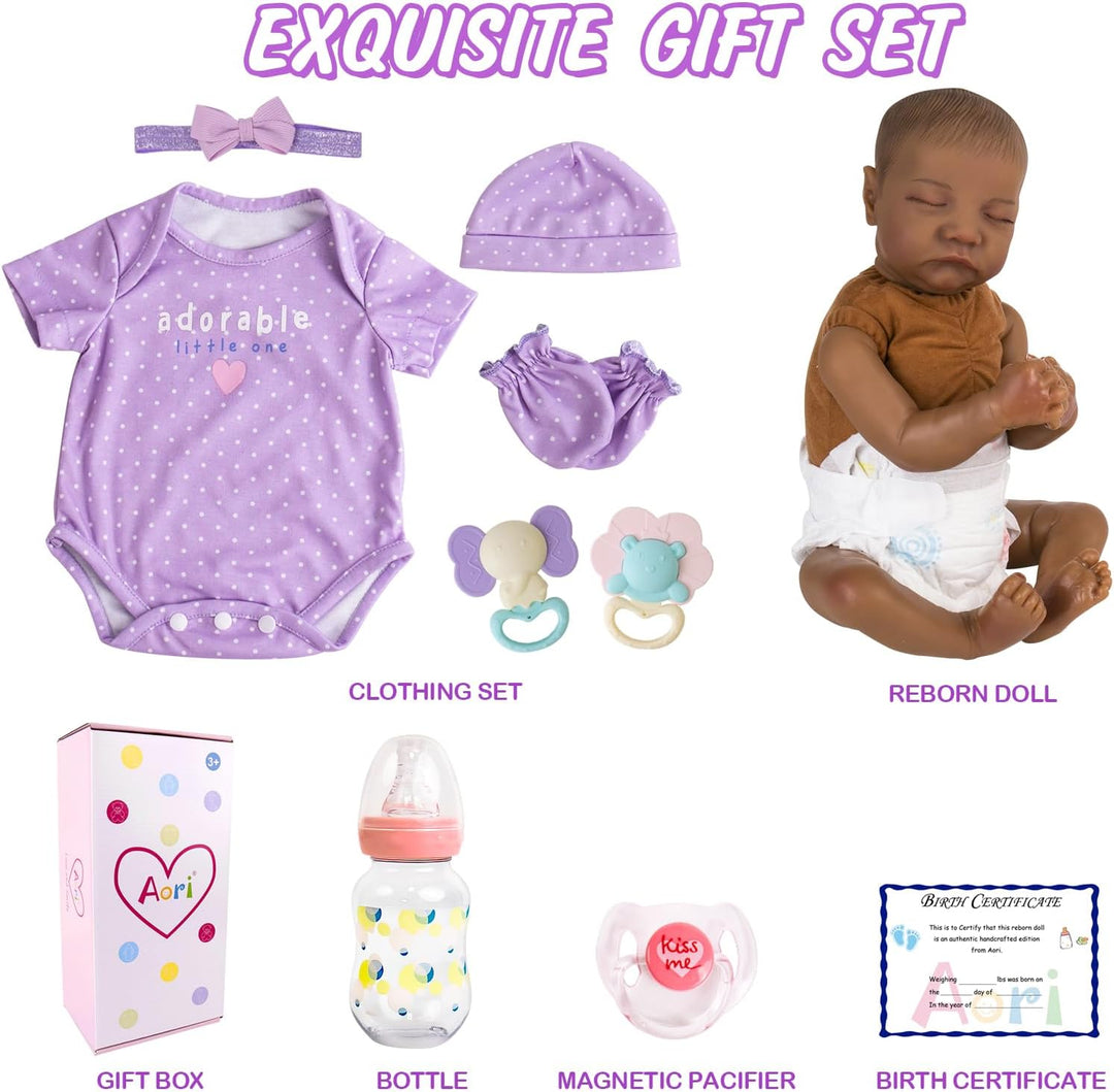 Aori Reborn Baby Dolls Black Girl - Muñecas de bebé realistas de 18...