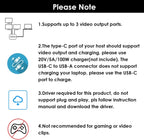 WAVLINK Adaptador USB C a triple monitor, compatible con Mac y Windows