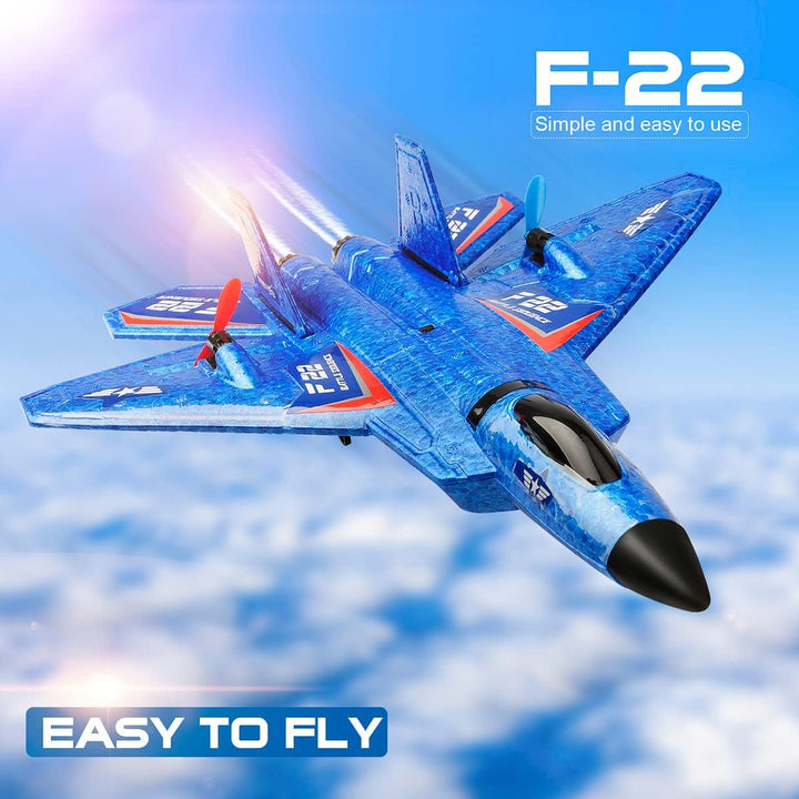 RoofWorld Avión RC, avión RC F22 listo para volar, avión de control...