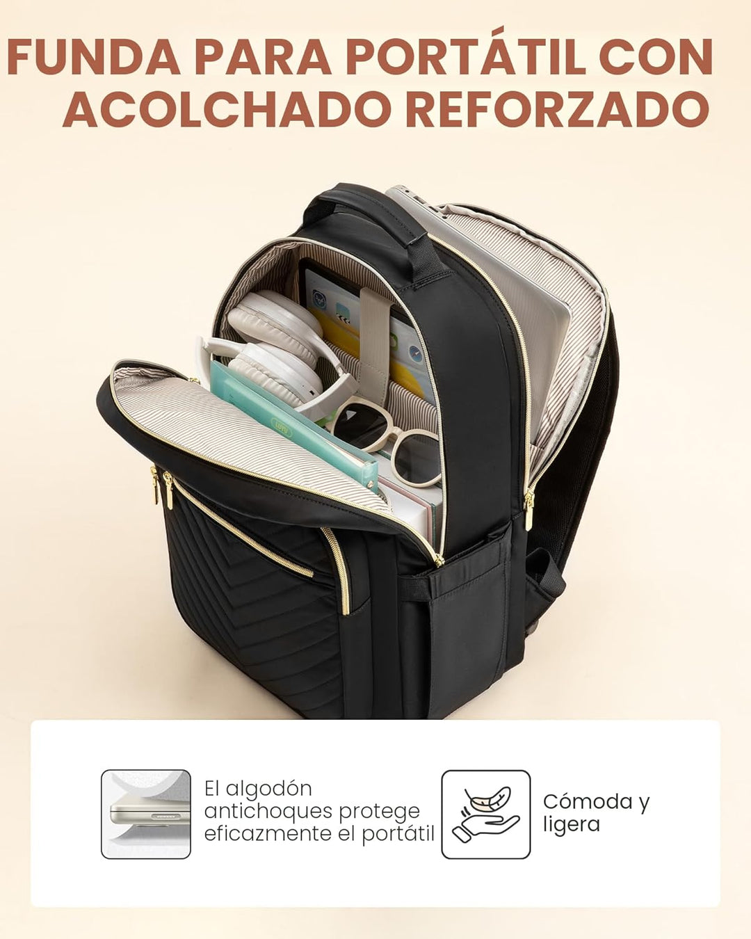 LOVEVOOK Mochila para laptop para mujer con soporte gigante para va...