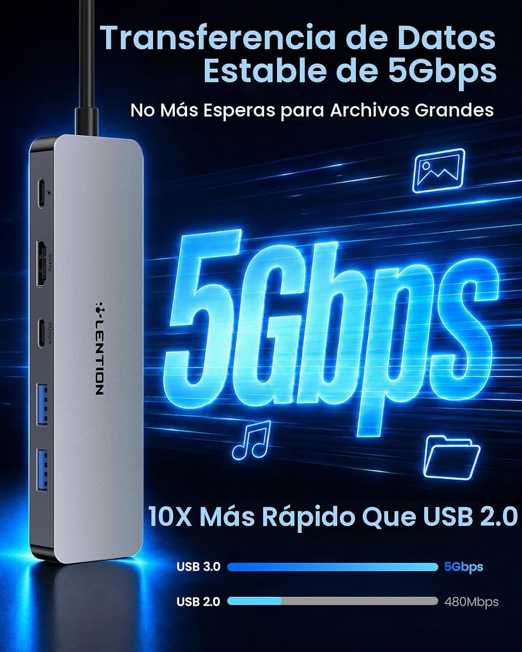 LENTION, hub USB 3.0
