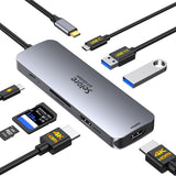 Estación de acoplamiento USB C con monitor dual HDMI, adaptador USB...