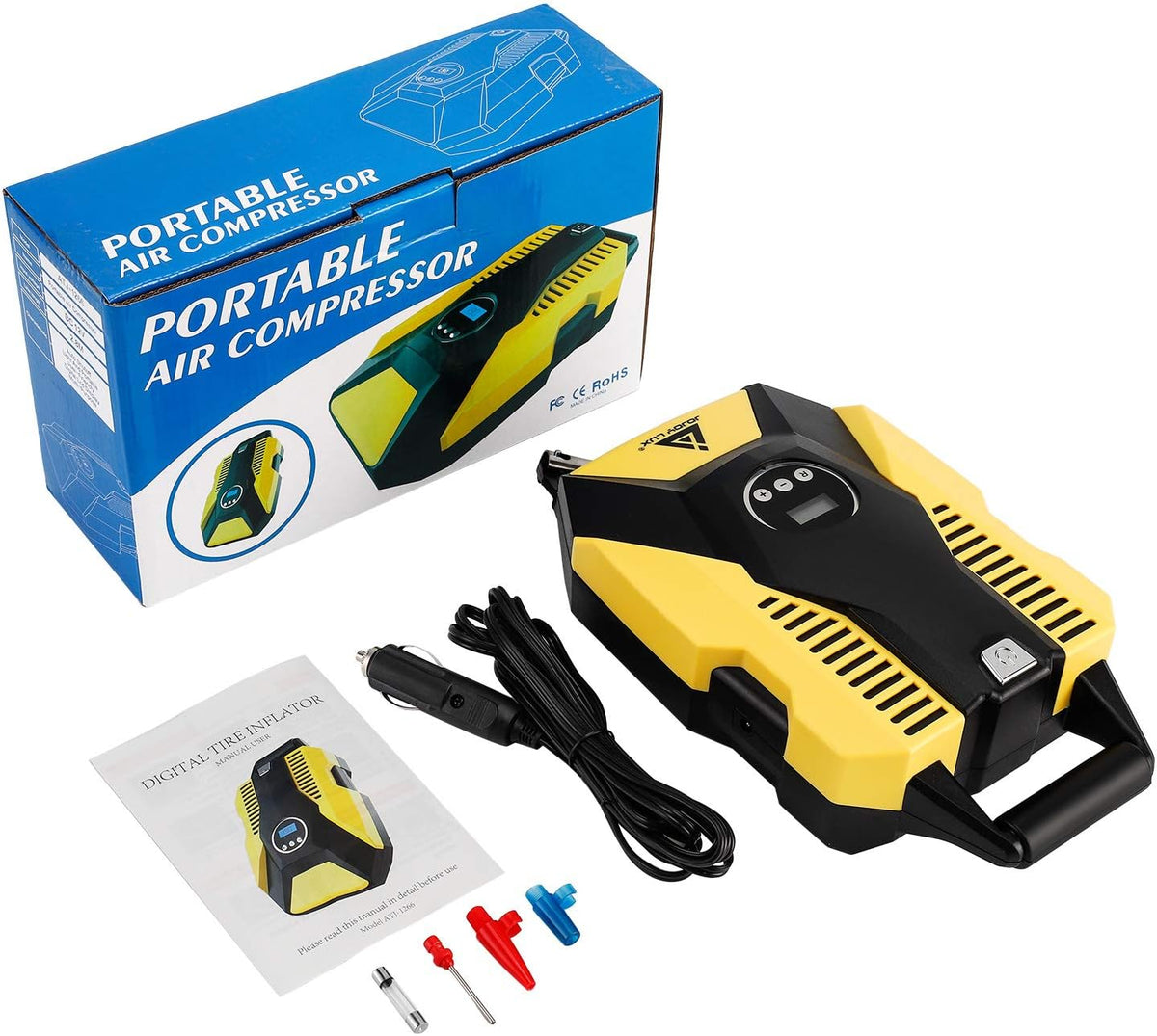 Inflador digital de neumáticos de 12 V CC Bomba de compresor de air...