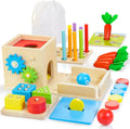 Juguetes Montessori de madera para niños mayores de 1 año, juego de