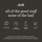 Drift - Ambientador de coche – El ambientador de madera original – Eliminador de olores de coche – Aroma de larga duración – Clip de metal – Aceites esenciales – Ingredientes limpios – Paquete surtido de 3 piezas – Clip incluido
