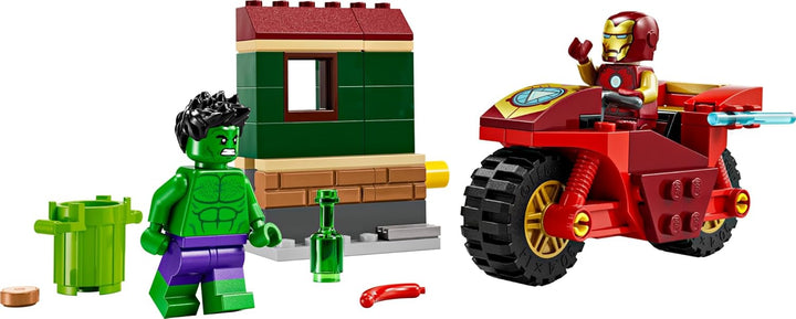 LEGO Marvel Iron Man Bike and The Hulk - Juego de