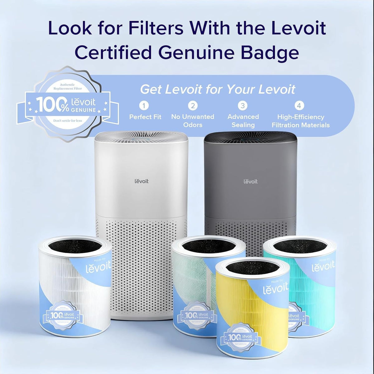 Levoit Purificadores de aire inteligentes para habitaciones grandes del