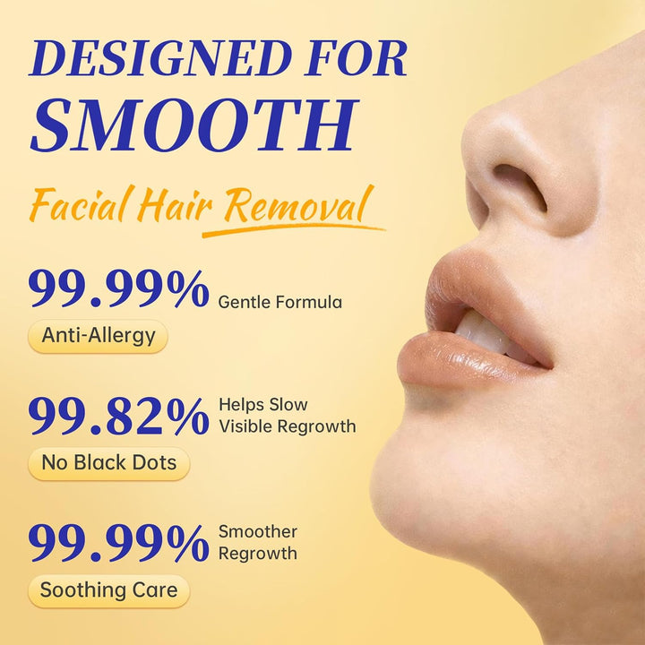 Depilación facial de 5 minutos para mujeres, crema depilatoria para...
