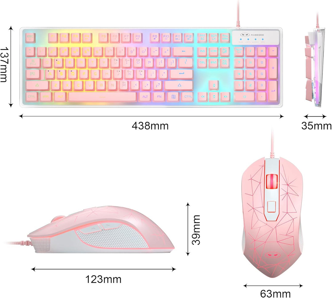 Combo de teclado y mouse para juegos, teclado K1 con retroiluminaci...