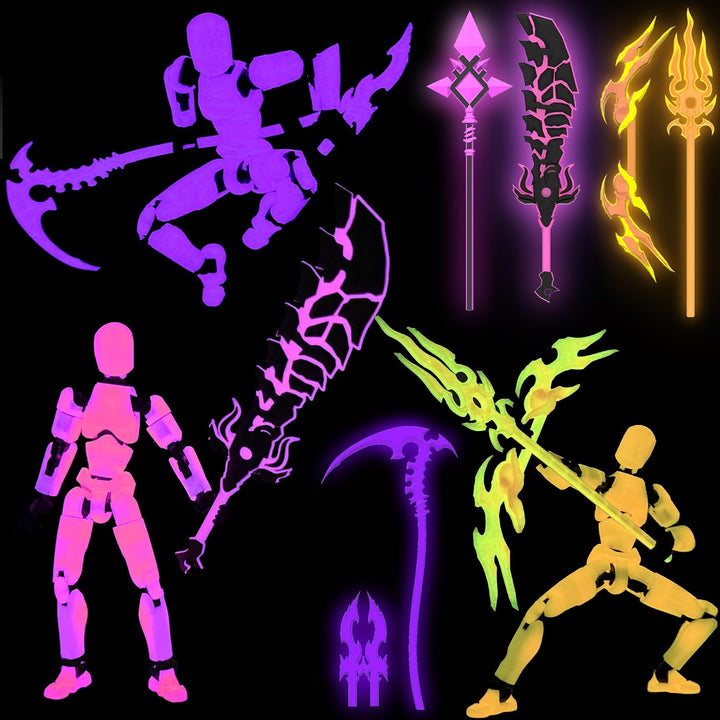Deeplus Figura de acción Titán brillante, juego de 13 figuras de ac...