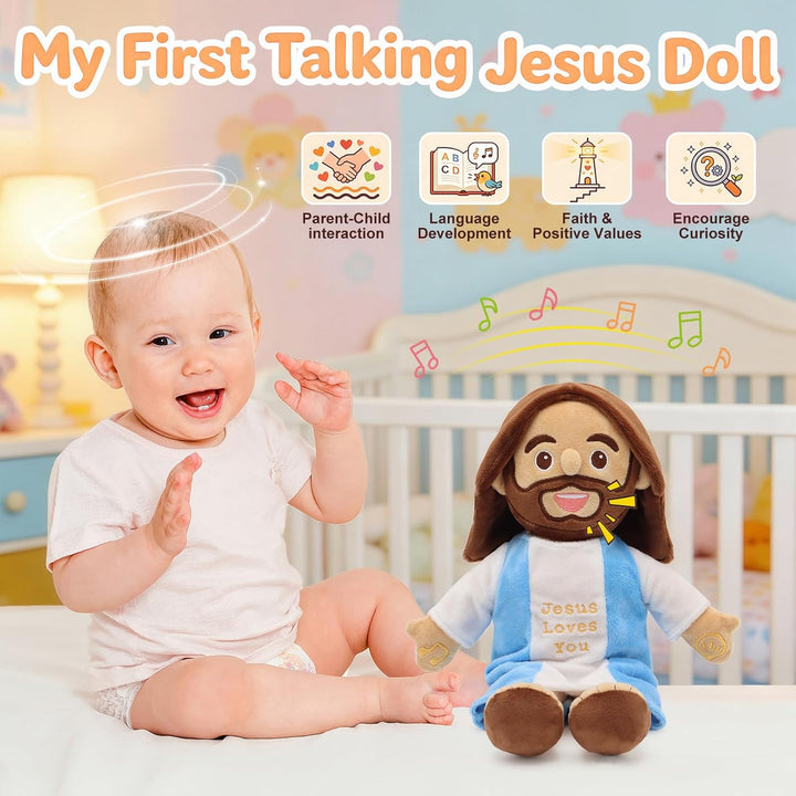 Yelakey Muñeco de peluche que habla Jesús Habla 36